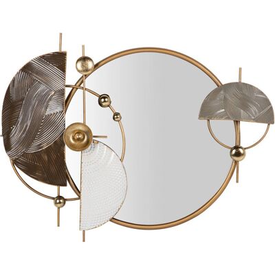 Adda Home - Adorno Pared Metal Espejo Marron Dorado 94x8x70 Cm - Wall Mirror Adda Home - Adorno Pared Metal Espejo Marron Dorado 94x8x70 Cm - Wall Mirror