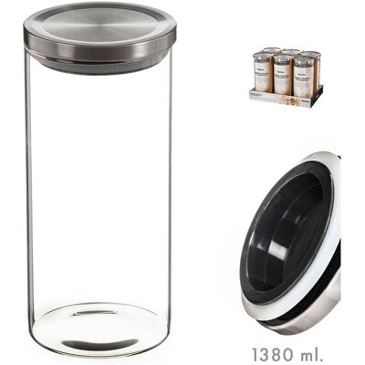 Pot en verre Kozina 1380 ml - Pot de stockage - Publicité Pot en verre Kozina 1380 ml - Pot de stockage - Publicité
