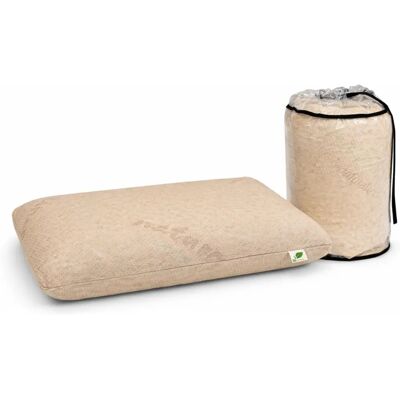 Dormalit - Cuscino in Schiuma Memory - Rivestimento in Cotone e Lino Organici - Supporto per il Collo Dormalit - Cuscino in Schiuma Memory - Rivestimento in Cotone e Lino Organici - Supporto per il Collo