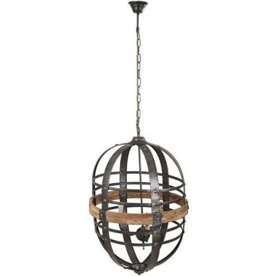 Wanderlust Deco - Lámpara de Techo de Metal Gris Ajustable - 53x53x81/150h cm Wanderlust Deco - Lámpara de Techo de Metal Gris Ajustable - 53x53x81/150h cm