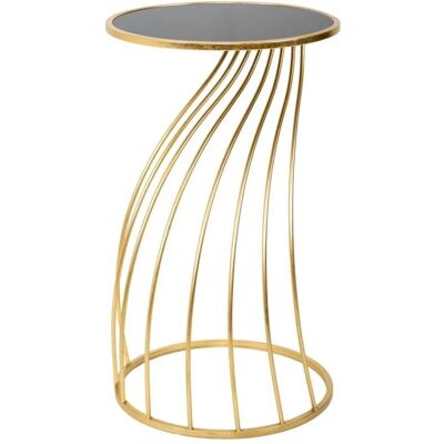 Wanderlust Deco - Mesa auxiliar de metal dorado - 43x73cm Wanderlust Deco - Mesa auxiliar de metal dorado - 43x73cm