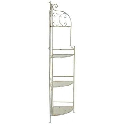 Wanderlust Deco - Estantería de esquina en hierro forjado con 4 estantes - Elegante y Duradera Wanderlust Deco - Estantería de esquina en hierro forjado con 4 estantes - Elegante y Duradera