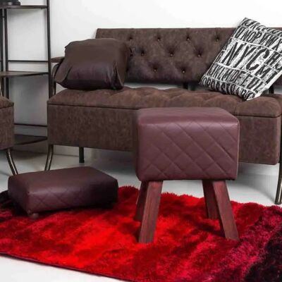Taburete marrón Alexandra House Living - Muebles Taburete marrón Alexandra House Living - Muebles