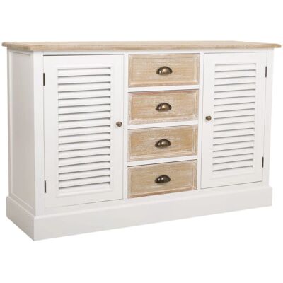 Aparador Blanco Paulownia MDF Alexandra House Living - Sideboard Aparador Blanco Paulownia MDF Alexandra House Living - Sideboard