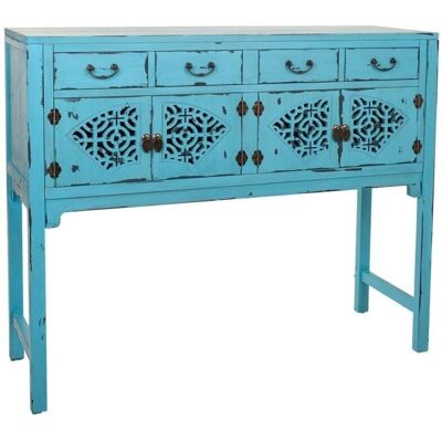 Mesa consola de madera azul Alexandra House Living - Mueble de entrada Mesa consola de madera azul Alexandra House Living - Mueble de entrada