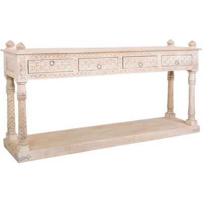 WANDERLUST DECO - Consola de entrada de madera 196 x 46 x 97 cm WANDERLUST DECO - Consola de entrada de madera 196 x 46 x 97 cm