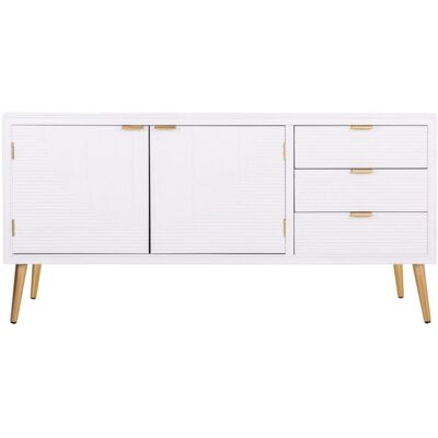 Aparador Alexandra House Living - Blanco Dorado MDF 42x71x145cm Aparador Alexandra House Living - Blanco Dorado MDF 42x71x145cm