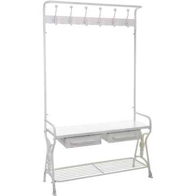 Wanderlust Deco - Perchero de metal blanco 104x39x183cm - Mueble de Entrada Wanderlust Deco - Perchero de metal blanco 104x39x183cm - Mueble de Entrada