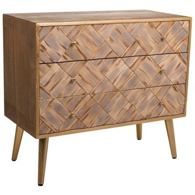 Cómoda de Madera Wanderlust Deco - Estilo Rústico - 73x36x65cm Cómoda de Madera Wanderlust Deco - Estilo Rústico - 73x36x65cm
