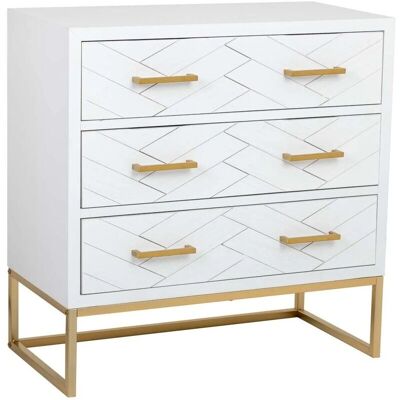 WANDERLUST DECO - Cómoda de 3 cajones - 80x39.5x81 cm - Cómoda WANDERLUST DECO - Cómoda de 3 cajones - 80x39.5x81 cm - Cómoda