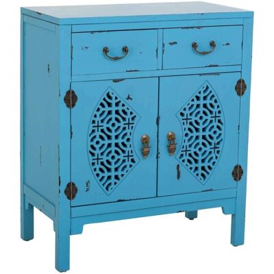 WANDERLUST DECO - Wooden hall console - Bleu - 66x36x78 cm - Publicité WANDERLUST DECO - Wooden hall console - Bleu - 66x36x78 cm - Publicité