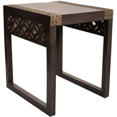 Mesa auxiliar Alexandra House Living Gris Dorado - Mueble de apoyo Mesa auxiliar Alexandra House Living Gris Dorado - Mueble de apoyo