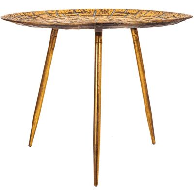 Wanderlust Deco - Mesa de centro de metal dorada - 54.5x54.5x40cm Wanderlust Deco - Mesa de centro de metal dorada - 54.5x54.5x40cm