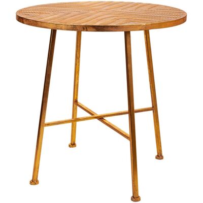 Wanderlust Deco - Mesa de Centro de Metal Dorado - 60x60x60.5cm Wanderlust Deco - Mesa de Centro de Metal Dorado - 60x60x60.5cm