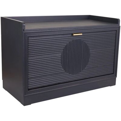 Wanderlust Deco - Banco de madera gris oscuro 80x38x53 Wanderlust Deco - Banco de madera gris oscuro 80x38x53