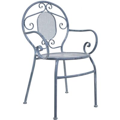 Silla de jardín Alexandra House Living - Hierro gris 54x88x58cm Silla de jardín Alexandra House Living - Hierro gris 54x88x58cm