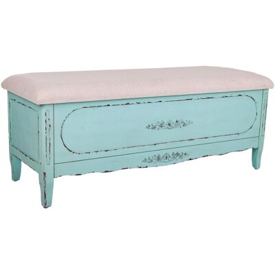 Banqueta Azul de Espuma de Abeto - Muebles Banqueta Azul de Espuma de Abeto - Muebles