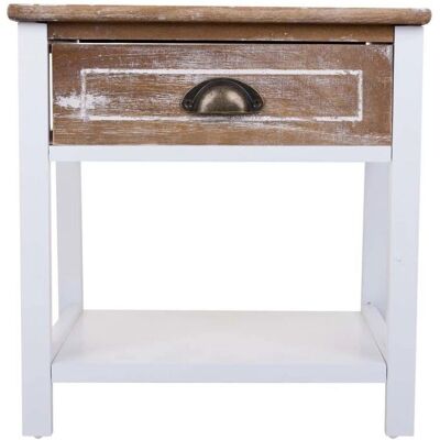 Mesita de Noche Wanderlust Blanca - Madera Moderna - 40x29x42 cm Mesita de Noche Wanderlust Blanca - Madera Moderna - 40x29x42 cm