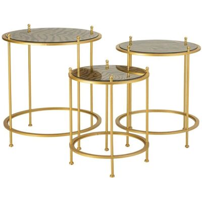 Ensemble de 3 tables Alexandra House Living Or - Publicité Ensemble de 3 tables Alexandra House Living Or - Publicité