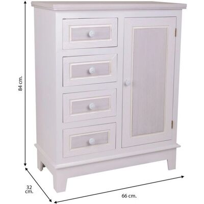 Mueble de Entrada Alexandra House Living MDF Blanco 32x84x66 cm Mueble de Entrada Alexandra House Living MDF Blanco 32x84x66 cm