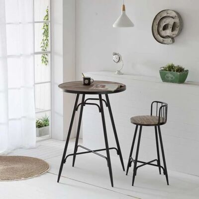 Taburete Marrón de Hierro y Madera de Abeto Alexandra House Living - Mueble Hogar Taburete Marrón de Hierro y Madera de Abeto Alexandra House Living - Mueble Hogar