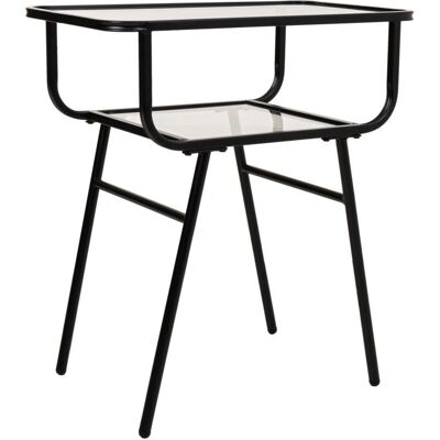 Mesita de Metal y Cristal Wanderlust Deco - 60x35x65.5 cm Mesita de Metal y Cristal Wanderlust Deco - 60x35x65.5 cm
