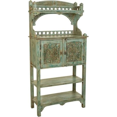 Buffet Bleu en Bois de Mangue et Fer de Alexandra House Living - Style Artisanal - Publicité Buffet Bleu en Bois de Mangue et Fer de Alexandra House Living - Style Artisanal - Publicité