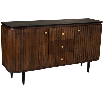 Aparador de madera artesanal negro - Wanderlust Deco 147x40x80 cm Aparador de madera artesanal negro - Wanderlust Deco 147x40x80 cm