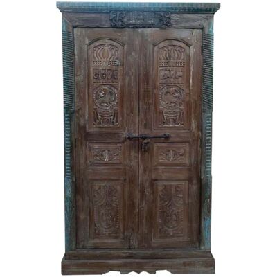 Armario de madera reciclada marrón Alexandra House Living - 45 x 220 x 121 cm Armario de madera reciclada marrón Alexandra House Living - 45 x 220 x 121 cm