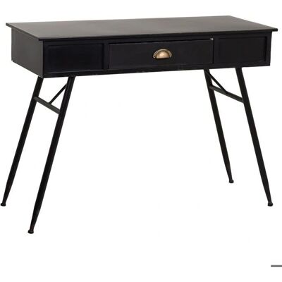 Mueble de Entrada de Metal Negro Alexandra House Living - 40x75x100 cm Mueble de Entrada de Metal Negro Alexandra House Living - 40x75x100 cm