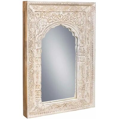 Lustro ścienne Alexandra House Living - Kremowe z Mango 60x6x87 cm Lustro ścienne Alexandra House Living - Kremowe z Mango 60x6x87 cm