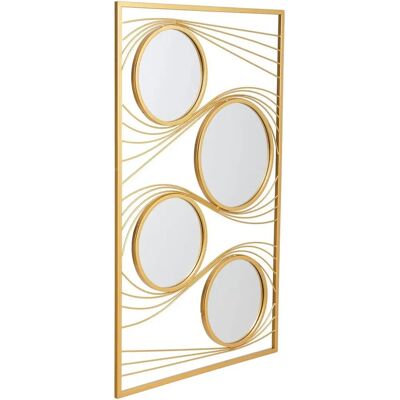 Espejo de Pared Alexandra House Living - Rectangular Oro 2x96x61cm Espejo de Pared Alexandra House Living - Rectangular Oro 2x96x61cm