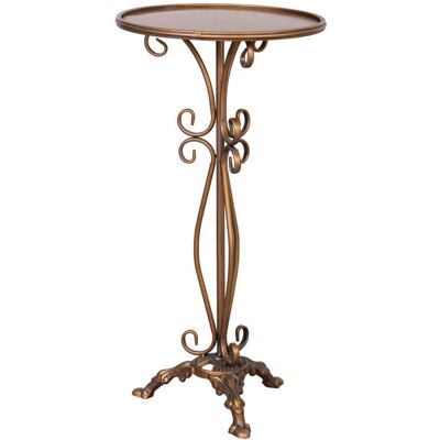Wanderlust Deco - Mesa auxiliar de metal dorado - 40x40x77cm Wanderlust Deco - Mesa auxiliar de metal dorado - 40x40x77cm