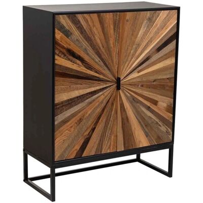Wanderlust Deco - armario de 2 puertas marrón metal‑madera - Wardrobe Wanderlust Deco - armario de 2 puertas marrón metal‑madera - Wardrobe