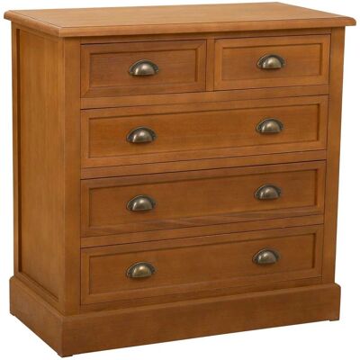 Wanderlust Deco - Brown Wood Dresser - 85x45x86cm - Commode - Publicité Wanderlust Deco - Brown Wood Dresser - 85x45x86cm - Commode - Publicité