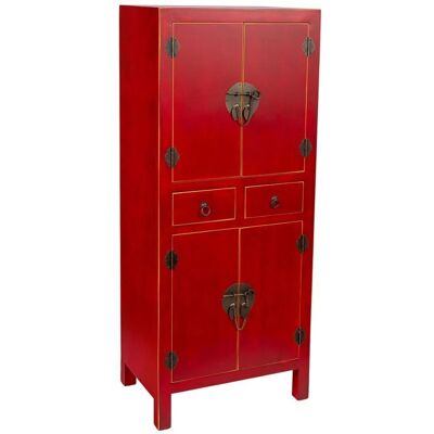 Wanderlust Deco Armario de madera - 2 cajones, 4 puertas - 50x34.5x121 cm Wanderlust Deco Armario de madera - 2 cajones, 4 puertas - 50x34.5x121 cm