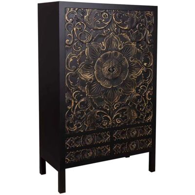 Wanderlust Deco Armario - 4 Cajones & 2 Puertas - 100x45x160 Wanderlust Deco Armario - 4 Cajones & 2 Puertas - 100x45x160