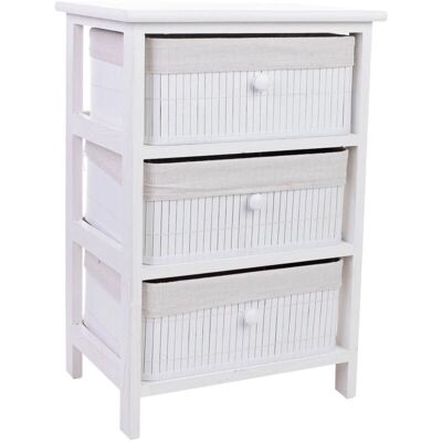 WANDERLUST DECO - 3-Drawer Bamboo - 40x29x58 cm - Commode - Publicité WANDERLUST DECO - 3-Drawer Bamboo - 40x29x58 cm - Commode - Publicité