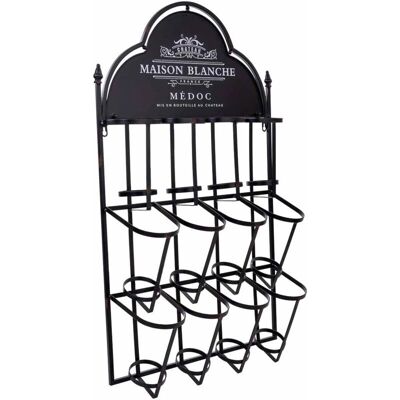 Wanderlust Deco - 8-botellas estante de vino de pared - 53x17x90h - metal - Estante de vino de pared Wanderlust Deco - 8-botellas estante de vino de pared - 53x17x90h - metal - Estante de vino de pared