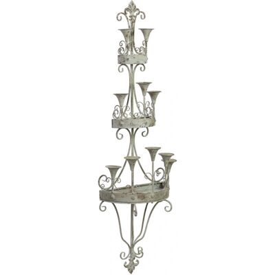 WANDERLUST DECO - Aplique gris de madera y metal WANDERLUST DECO - Aplique gris de madera y metal