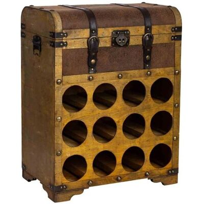 Wanderlust Deco Baúl botellero de madera Marrón 45x28x59h cm Storage chest Wanderlust Deco Baúl botellero de madera Marrón 45x28x59h cm Storage chest