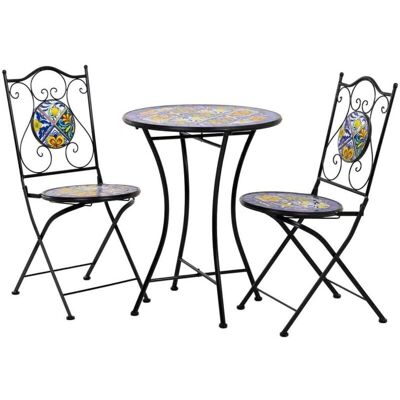 WANDERLUST DECO - ConjuntoMesaSillasForjaNegro - Juego de comedor WANDERLUST DECO - ConjuntoMesaSillasForjaNegro - Juego de comedor