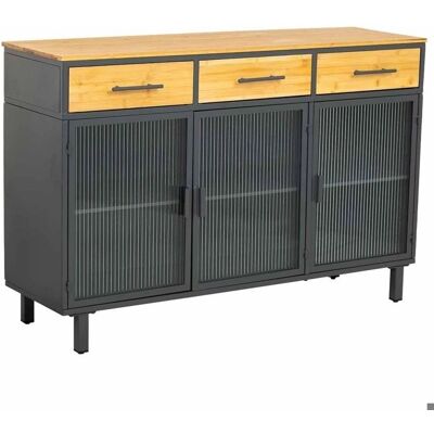 Wanderlust Deco Aparador - Vidrio Madera Almacenamiento Modern Elegante Wanderlust Deco Aparador - Vidrio Madera Almacenamiento Modern Elegante