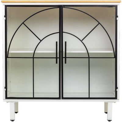 Wanderlust Deco Buffet en verre et bois blanc - Sideboard - Publicité Wanderlust Deco Buffet en verre et bois blanc - Sideboard - Publicité