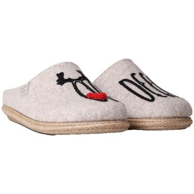 Toni Pons Beige Felt Christmas Slippers - Slippers Toni Pons Beige Felt Christmas Slippers - Slippers