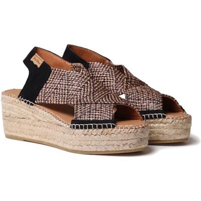 Toni Pons Masai Sandali con Zeppa in Tessuto e Camoscio Multi - Espadrille Toni Pons Masai Sandali con Zeppa in Tessuto e Camoscio Multi - Espadrille
