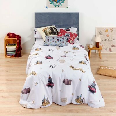 Harry Potter - Multicolor 100% Organic Cotton Duvet Cover - 155x220 cm - Bed of 90 Harry Potter - Multicolor 100% Organic Cotton Duvet Cover - 155x220 cm - Bed of 90