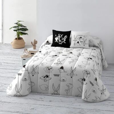 Play Fabrics Looney B&W Piumino Reversibile - 180 cm Play Fabrics Looney B&W Piumino Reversibile - 180 cm