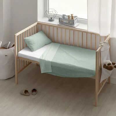 Zestaw Pościeli Kids&Cotton Vichy Mint - 120x180 cm Zestaw Pościeli Kids&Cotton Vichy Mint - 120x180 cm