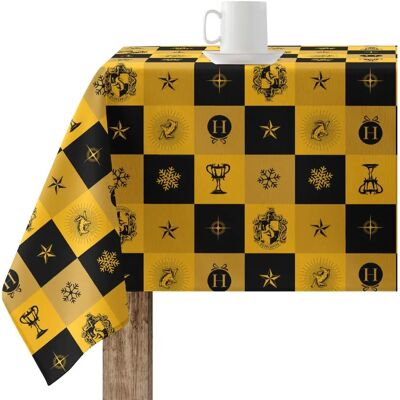 Mantel de mesa multicolor de algodón barnizado de Harry Potter Hufflepuff - Mantel Mantel de mesa multicolor de algodón barnizado de Harry Potter Hufflepuff - Mantel
